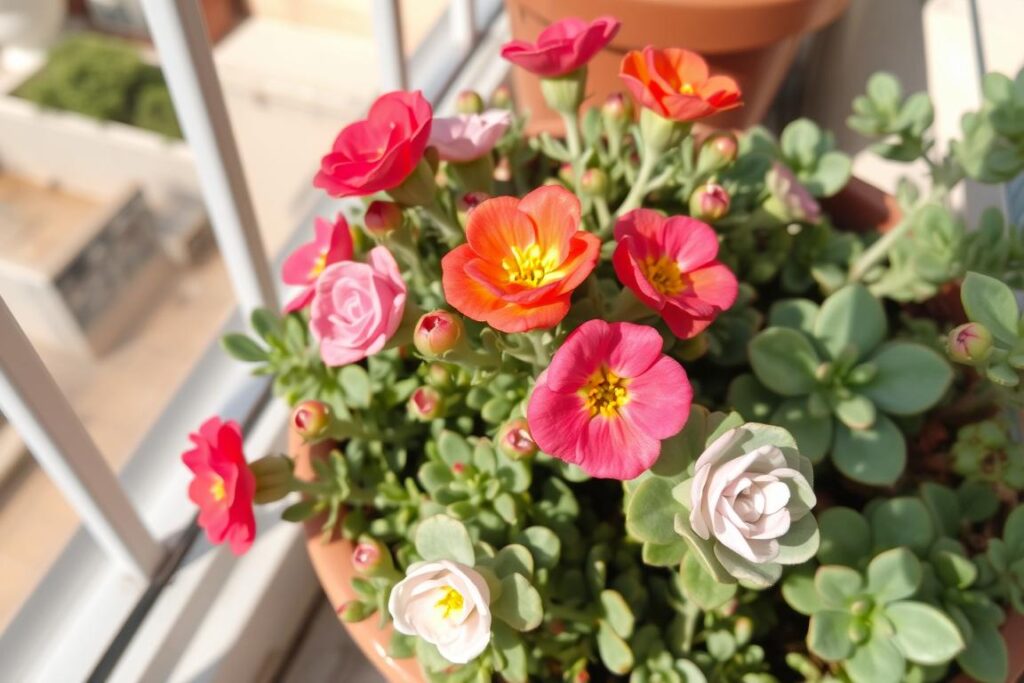 Portulaka wielkokwiatowa w doniczce balkonowej Portulaka wielkokwiatowa w doniczce balkonowej